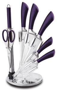 BERLINGERHAUS Sada nožů ve stojanu nerez 8 ks Purple Metallic Line BH-2670
