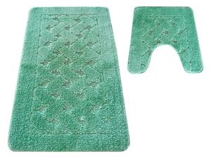 Sada koupelnových koberečků Montana CLT-31 zelená / tyrkysová