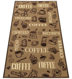 Protiskluzový koberec / běhoun Coffee 04 hnědý / béžový