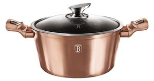 Kastrol s mramorovým povrchem a poklicí 24 cm Rosegold Metallic Line