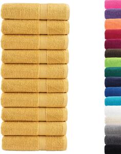 Prémiové ručníky SOLUND 10 ks zlaté 50x100 cm 600 g/m²
