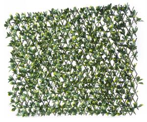 Umělý živý plot listnatý PRUNUS VG EXT na dřevěném rastru, 1mx2m, 2m2