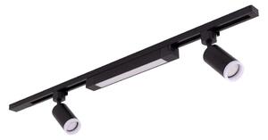 LED Bodové svítidlo v lišto. systému TRACER 2xGU10/10W/230V + LED/20W 1 m černá