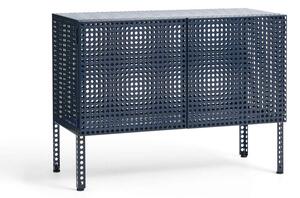 HAY Komoda Perforated Cabinet Floor Small, steel blue