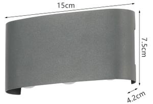 Brilagi - LED Venkovní nástěnné svítidlo FLAREBOX LED/6W/230V antracit IP65