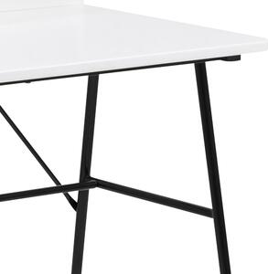Stůl v průmyslovém stylu s horním úložným prostorem Černá a bílá INEST