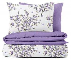 Ervi bavlněné povlečení oboustranné - kvetoucí fialový strom/fialové