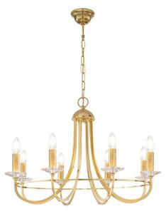 Kolarz 330.88.8C - Křišťálový lustr na řetězu IMPERIAL 8xE14/60W/230V zlatá
