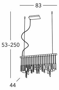 Kolarz 104.85.5 - Křišťálový lustr na lanku STRETTA 5xG9/40W/230V lesklý chrom