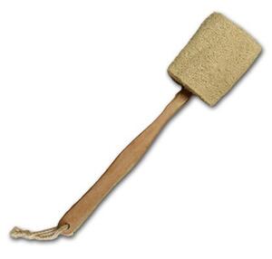 Lufa s dřevěnou rukojetí do sauny