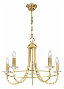 Kolarz 330.85.8C - Křišťálový lustr na řetězu IMPERIAL 5xE14/60W/230V zlatá