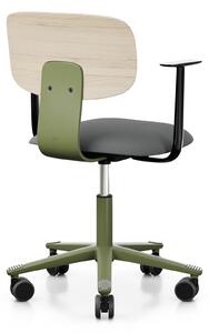 HÅG - Židle TION - dřevěná s čalouněným sedákem a područkami