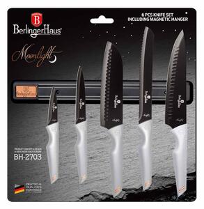 BERLINGERHAUS Sada nožů s magnetickým držákem 6 ks Moonlight Edition BH-2703