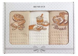 Vesna | Set vaflových utěrek v krabičce BREAD 40x60 cm 3 kusy