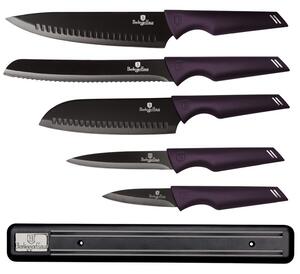 BERLINGERHAUS Sada nožů s magnetickým držákem 6 ks Purple Eclipse Collection BH-2702