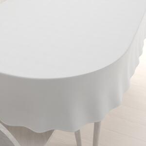 Biante Velký oválný bavlněný keprový ubrus KEP-001 Bílý 260x320 cm