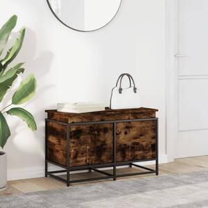 Úložný box s víkem kouřový dub 80x40x51,5 cm kompozitní dřevo