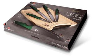 BERLINGERHAUS Sada nožů + prkénko 6 ks Emerald Collection BH-2706