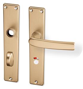 Dveřní kování ACT Lara HR (F4) - BB klika-klika otvor pro obyčejný klíč/F4 (hliník bronz) / Rozteč 90 mm