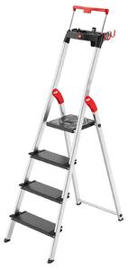 Hliníkové schůdky Hailo L100 Topline, 3+1 příčka, nosnost 150 kg, 8050-407