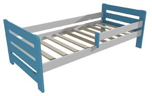 Vomaks Dětská postel se zábranou VMK002E KIDS Rozměr: 90 x 160 cm, Barva: barva modrá + bílá