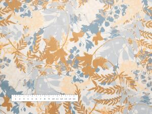 Biante Sametový povlak na polštář Tamara TMR-043 Hnědo-modré designové rostliny 30 x 50 cm