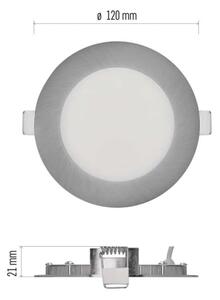 LED Podhledové svítidlo NEXXO LED/7W/230V 3000/3500/4000K stříbrná pr. 12 cm