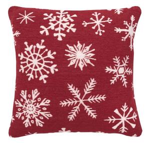 Povlak WINTER vločky červenobílá 40 x 40 cm