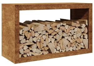 Stojan na palivové dřevo 100x40x60 cm povětrnostně odolná ocel