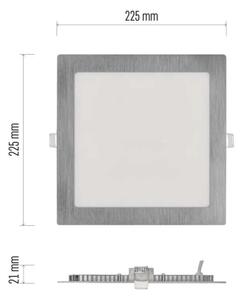 LED Podhledové svítidlo NEXXO LED/18W/230V 3000/3500/4000K stříbrná 22,5x22,5 cm