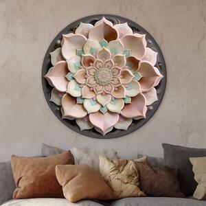 DUBLEZ | Kulatá mandala ze dřeva - Laskavost | UV tisk, Premium