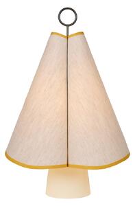 Stolní lampa GUBI, Hornbæk, stmívatelné, Béžová, Obývací pokoj, Tkanina / Textil, Design