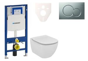 Cenově zvýhodněný závěsný WC set Geberit do lehkých stěn / předstěnová montáž + WC Ideal Standard Tesi 111.300.00.5NE3