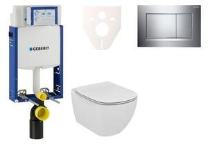 Cenově zvýhodněný závěsný WC set Geberit k zazdění + WC Ideal Standard Tesi 110.302.00.5NE6