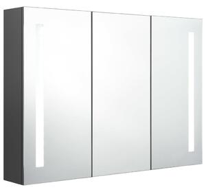 LED koupelnová skříňka se zrcadlem 89 x 14 x 62 cm šedá