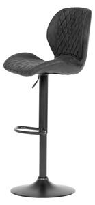 Autronic COWBOY - židle barová - černá, textil + kov