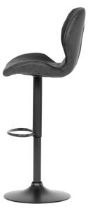 Autronic COWBOY - židle barová - černá, textil + kov