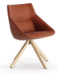 ESPATTIO - Otočná židle BOW s dřevěnou podnoží