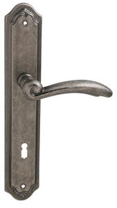 Dveřní kování MP Firenze (OGA) - BB klika-klika otvor pro obyčejný klíč/OGA (antik šedá) / Rozteč 72 mm