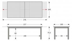 Doppler EXPERT - hliníkový stůl rozkládací 220/280x100x75cm