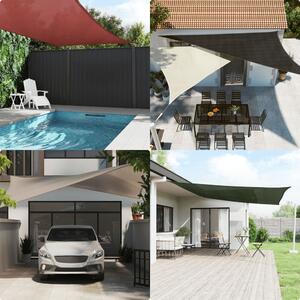Plachta proti slunci 160 g/m² béžová 6 x 8 m HDPE