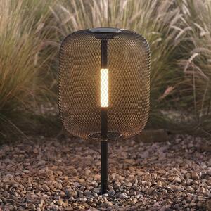 Lucande LED solární zahradní svítidlo Faylen, černé, IP65, stmívatelný, Černá, kov, Design