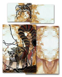 Povlečení Veba GEON tisk Africké léto lemur Velikost: 140x200 cm + 70x90 cm