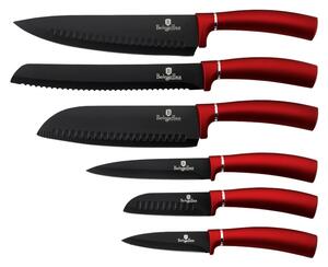 BERLINGERHAUS Sada nožů s nepřilnavým povrchem 6 ks Burgundy Metallic Line - design. vada BH-2542sleva