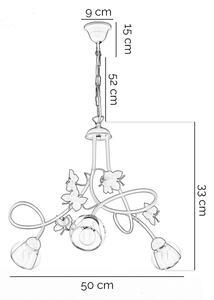 ONLI - Dětský lustr BUTTERFLY 3xE14/6W/230V