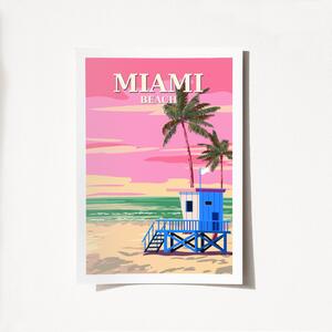 Wallexpert Plakát A3 Miami - 2016, Vícebarevná