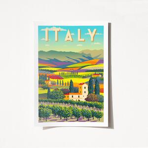 Wallexpert Plakát A4 Italy - 1963, Vícebarevná