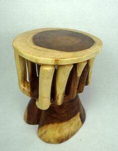 Odkladací stolek RUKY, exotické dřevo, ruční práce