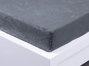 XPOSE® Mikroplyšové prostěradlo Exclusive na vysokou matraci - tmavě šedé 180x200 cm