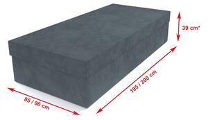Polohovací postel šedá 195 x 85 cm